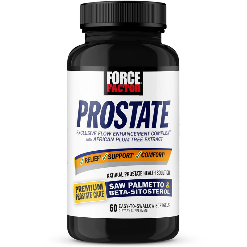 [Australia] - Force Factor Prostate Saw Palmetto and Beta Sitosterol Supplement for Men, Prostate Health/Size Support, Urinary Relief, Bladder Control, Reduce Nighttime Urination, 60 Softgels 