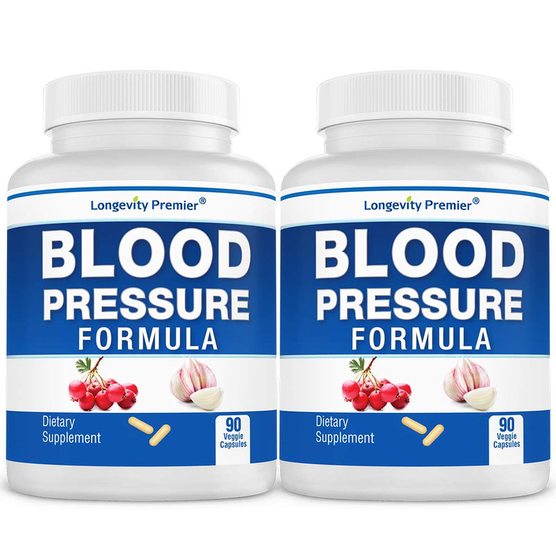 [Australia] - [2-Bottle Value Pack] Longevity Blood Pressure Formula -Scientifically formulated with Hawthorn & 12+ Quality All Natural Herbs 