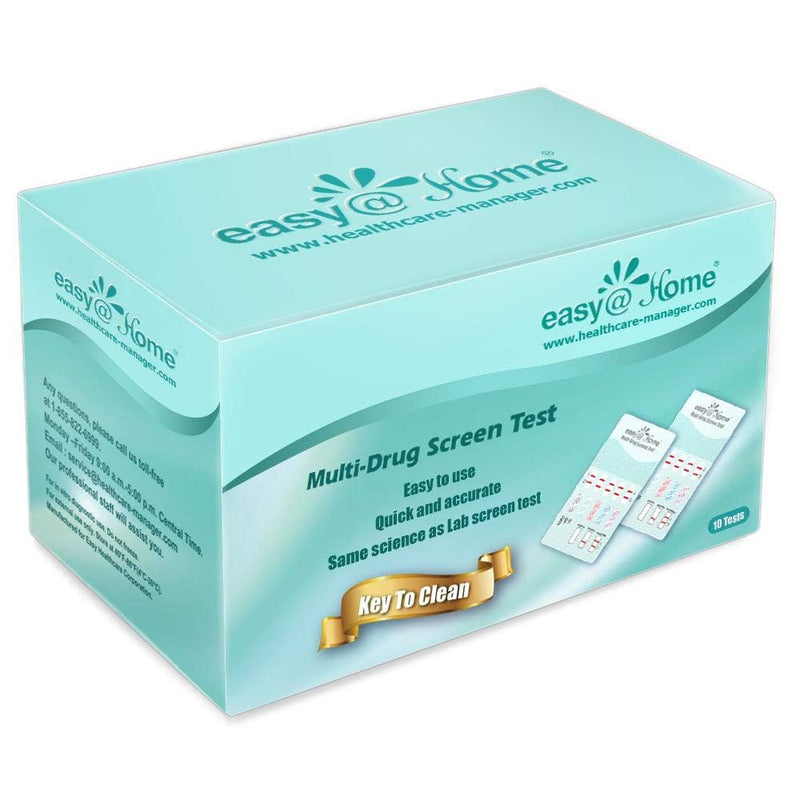 Easy@Home 12 Panel Urine Drug Test Kits, 10 Pack Multi Drug Test | Screening BUP, OPI 300 - Testing Marijuana (THC), BUP,COC,MOP/OPI300, AMP,BAR,BZO,MDMA,MET/mAMP, MTD, OXY,PCP, EDOAP-6125B 10 Count (Pack of 1)