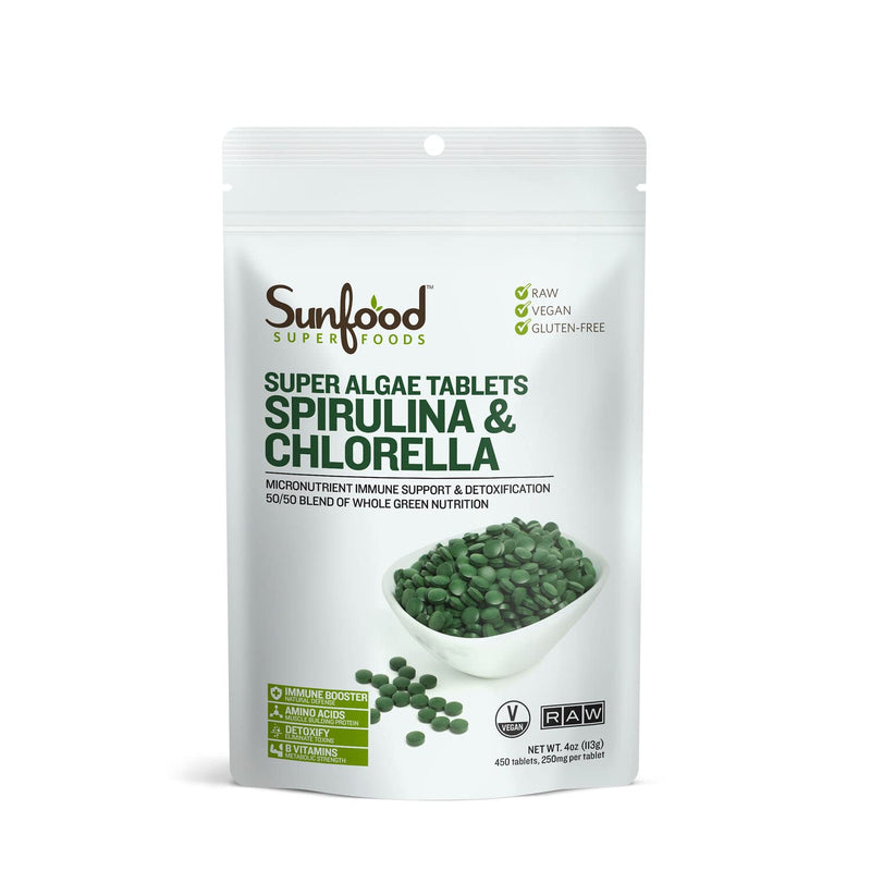 [Australia] - Sunfood Spirulina & Chlorella Tablets, 4 oz 