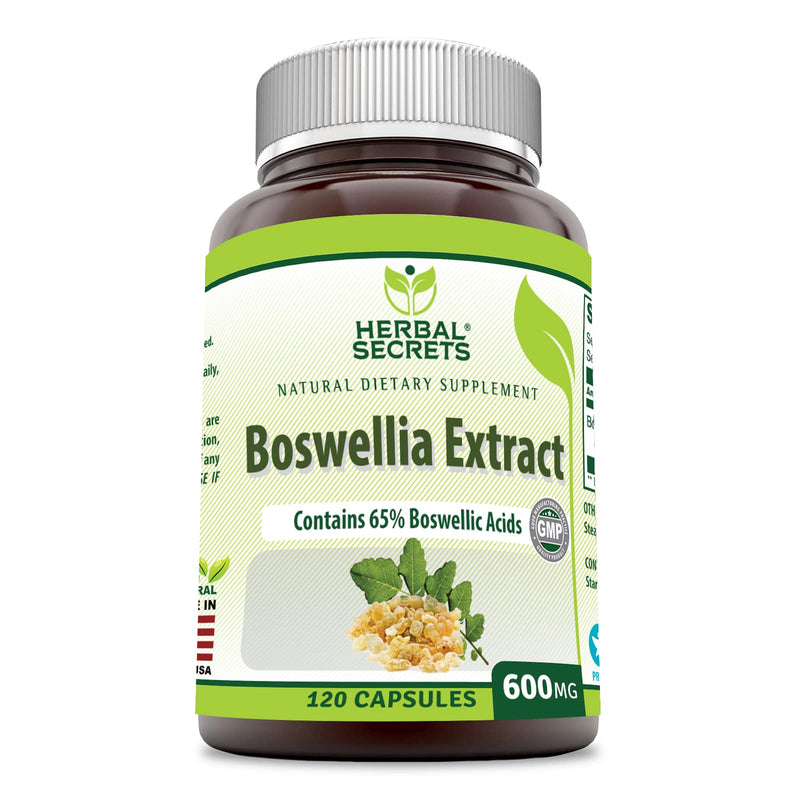 [Australia] - Herbal Secrets Boswellia Serrata Extract (65% Boswellic Acids) 600 mg 120 Capsules Supplement - Non-GMO - Gluten Free 120 Count 