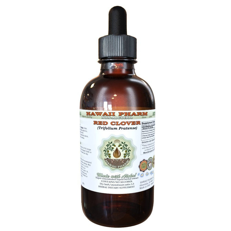 [Australia] - Hawaii Pharm Red Clover Alcohol-Free Liquid Extract, Red Clover (Trifolium Pratense) Flower Glycerite Natural Herbal Supplement, USA 2 fl.oz 2 Fl Oz (Pack of 1) 