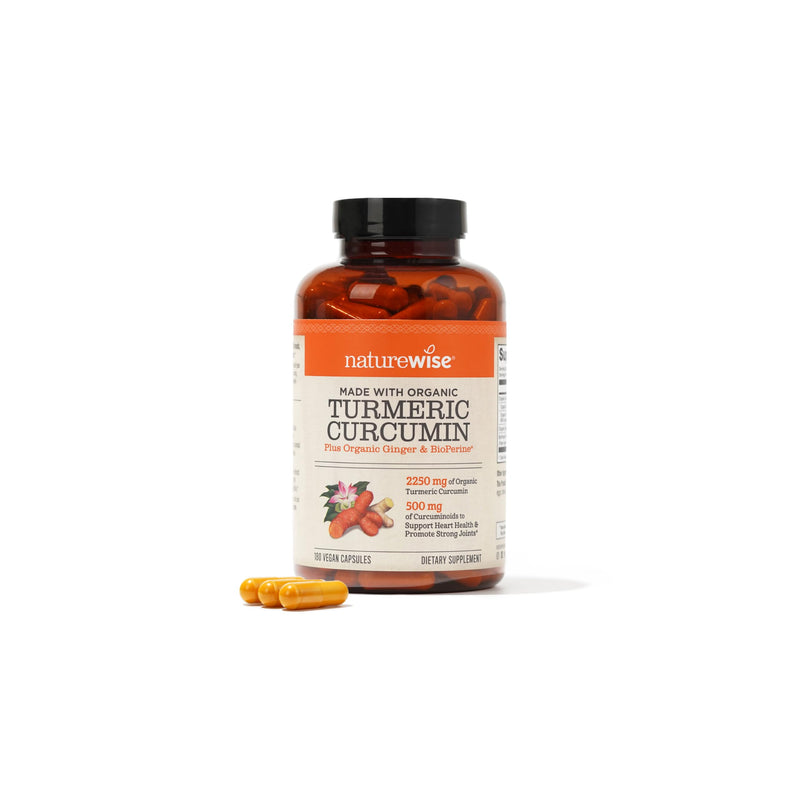 [Australia] - NatureWise Curcumin Turmeric 2250mg | 95% Curcuminoids & BioPerine Black Pepper Extract | Advanced Absorption for Joint Support [2 Month Supply - 180 Count] Unflavored 180 Count (Pack of 1) 