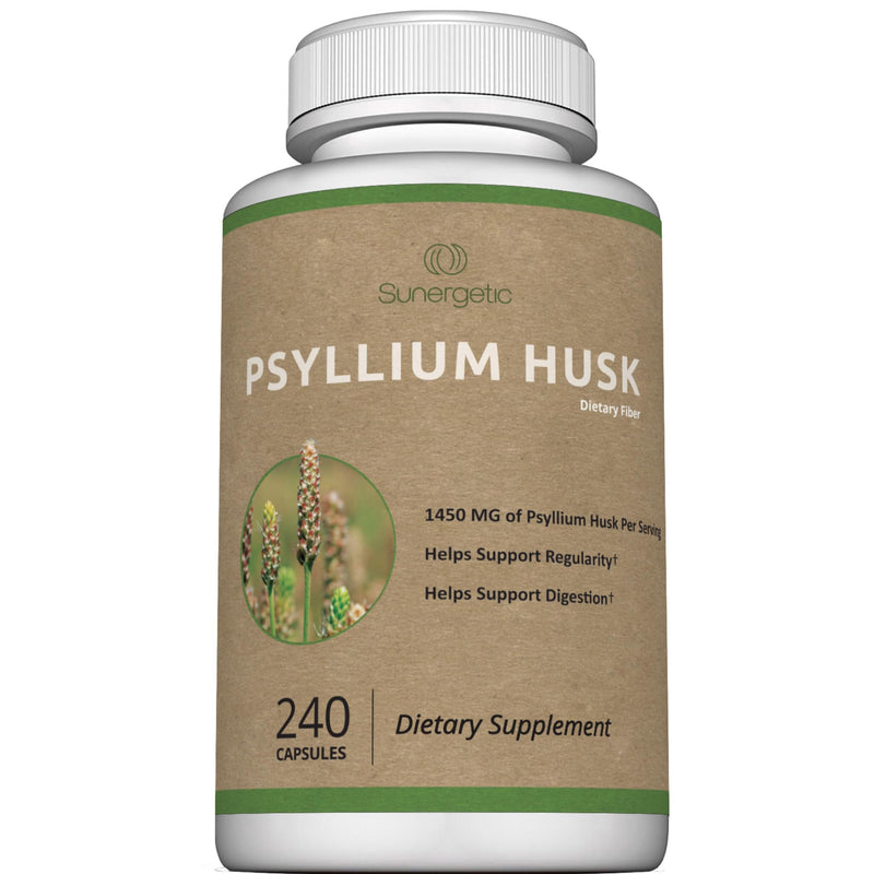 [Australia] - Premium Psyllium Husk Fiber Supplement 1450mg, 240 Capsules 