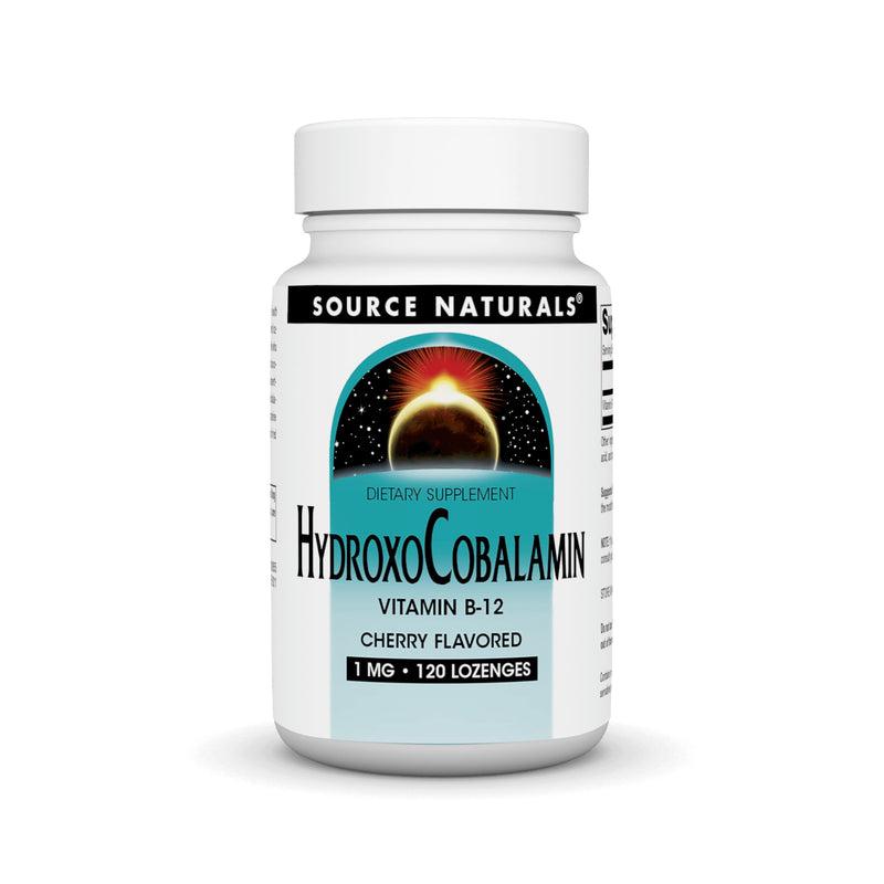 Source Naturals, Vegan HydroxoCobalamin - 1 mg - 120 Lozenges | Vitamin B-12 | Cherry Flavored 120 Count (Pack of 1)