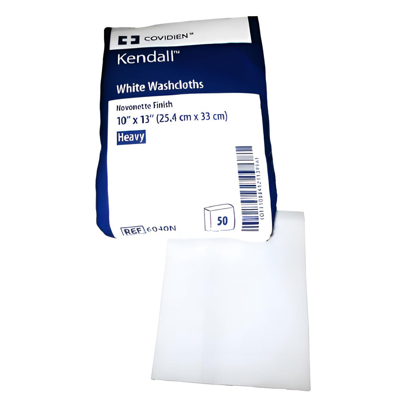 [Australia] - Covidien 6040N Kendall Washcloth, Novonette Finish, 10" x 13" Size, White (Pack of 50) 