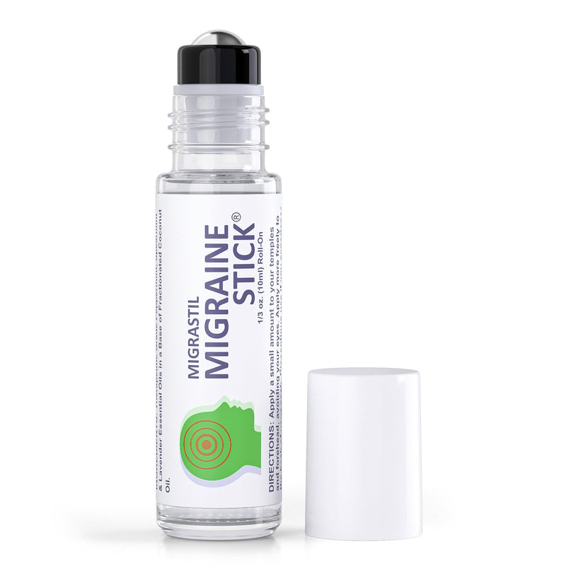 [Australia] - Basic Vigor Migrastil Migraine Stick® Rollon - Fast Cooling Comfort for Your Head. Aromatherapy with Peppermint & Other Essential Oils. Metal Roller. Made in USA 