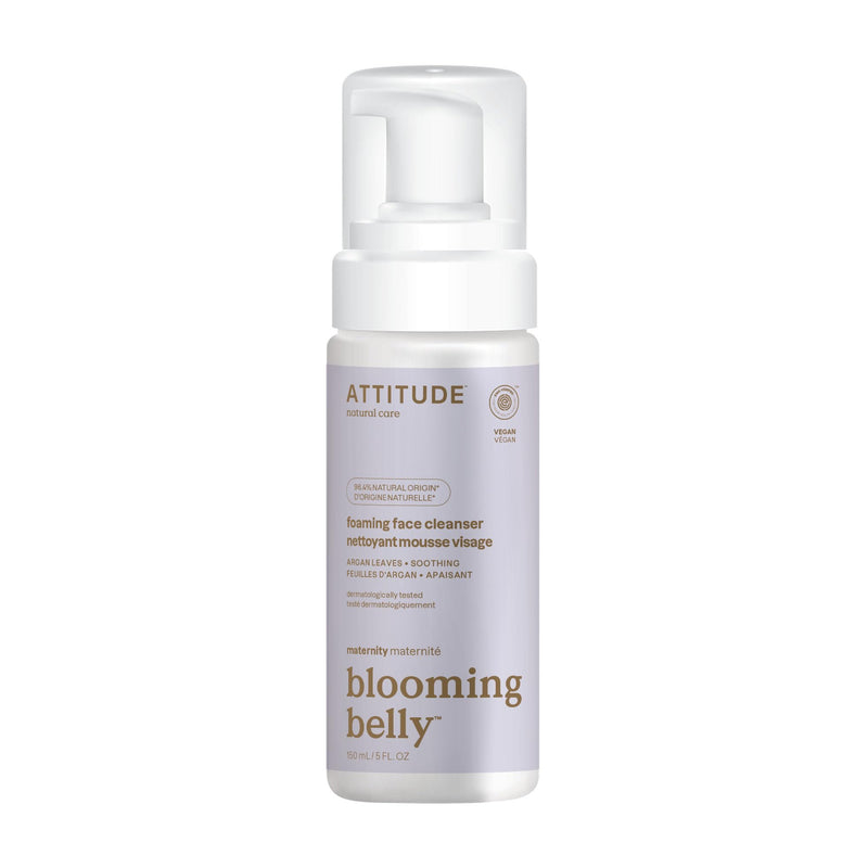[Australia] - ATTITUDE Pregnancy Foaming Face Cleanser, EWG Verified, Dermatologically Tested, Plant and Mineral-Based, Vegan Maternity Products, Argan Leaf Extract, 5 Fl Oz 