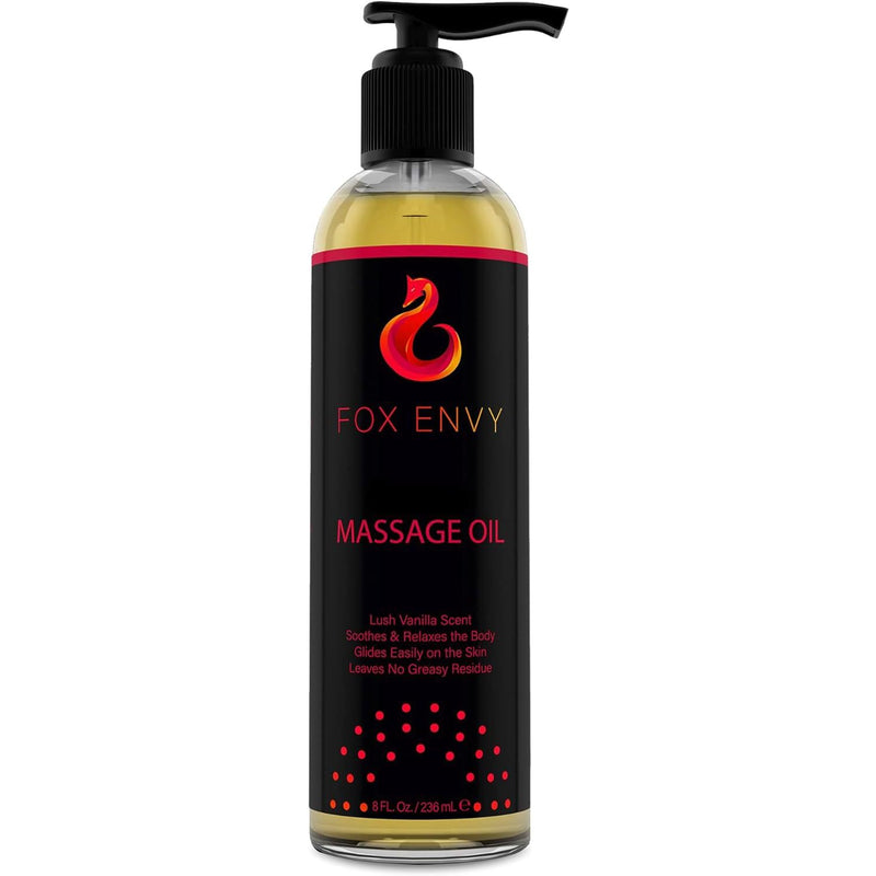 [Australia] - Body Massage Oil: Massage Oil for Massage Therapy, Premium Massaging Oil-Lush Vanilla Scent with Jojoba & Coconut, Therapeutic Oil 1Bottle, 8 fl oz 