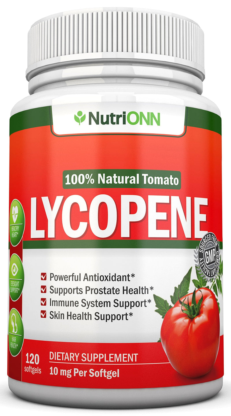 [Australia] - Lycopene - 10MG - 120 Softgels - 3 Month Supply - Premium Quality Antioxidant - 100% Natural Tomato - Great for Prostate Health, Immune System Support, Heart Health and Eyesight Support 