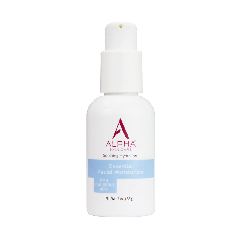 Alpha Skin Care Essential Facial Moisturizer, Hyaluronic Acid, 2 Oz | Deep hydration helps reduce the appearance of lines & wrinkles for normal to dry skin with an anti-aging formula. 2 Ounce (Pack of 1)