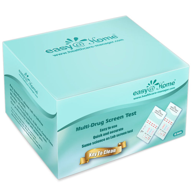 Easy@Home 15 Pack Multi-Drug Screen Test, 10 Panel Urine Drug Tests Kit | Urine Drug Testing Kit for All 12 Drugs AMP/BZO/COC/THC/MET/MOR/OXY/BAR/MDMA/PCP/MTD/PPX, Home Use Panel Dip Card, EDOAP-1124