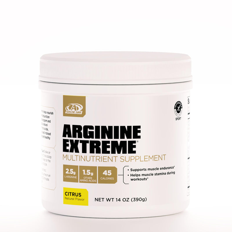 AdvoCare Arginine Extreme Multinutrient Supplement, Citrus, 14 oz | Pre-Workout Amino Acids for Stamina & Endurance, Includes Vitamin B-12, L-Arginine & More for Athletic Performance