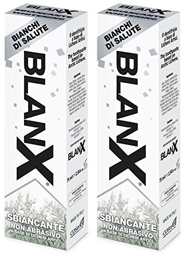 BlanX: Whitening Toothpaste with Arctic Lichens * 2.54 Fluid Ounces (75ml) Tubes (Pack of 2) * [ Italian Import ]