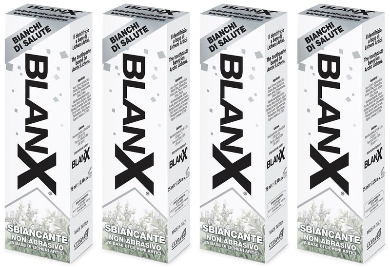[Australia] - BlanX: Whitening Toothpaste with Arctic Lichens * 2.54 Fluid Ounces (75ml) Tubes (Pack of 4) * [ Italian Import ] 