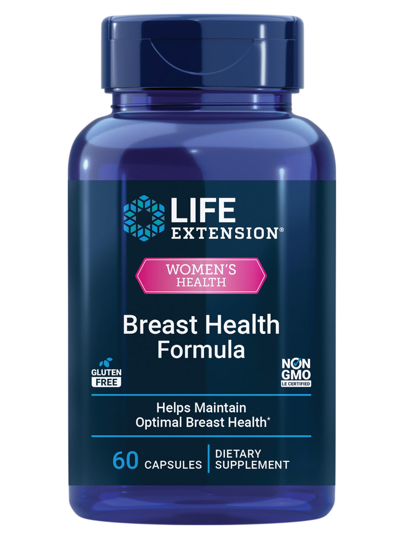 Life Extension Breast Health Formula, 60 Capsules | Broccoli, Soy Isoflavones, Indole-3-Carbinol & Vitamin D3, Women's Health, Gluten-Free & Non-GMO