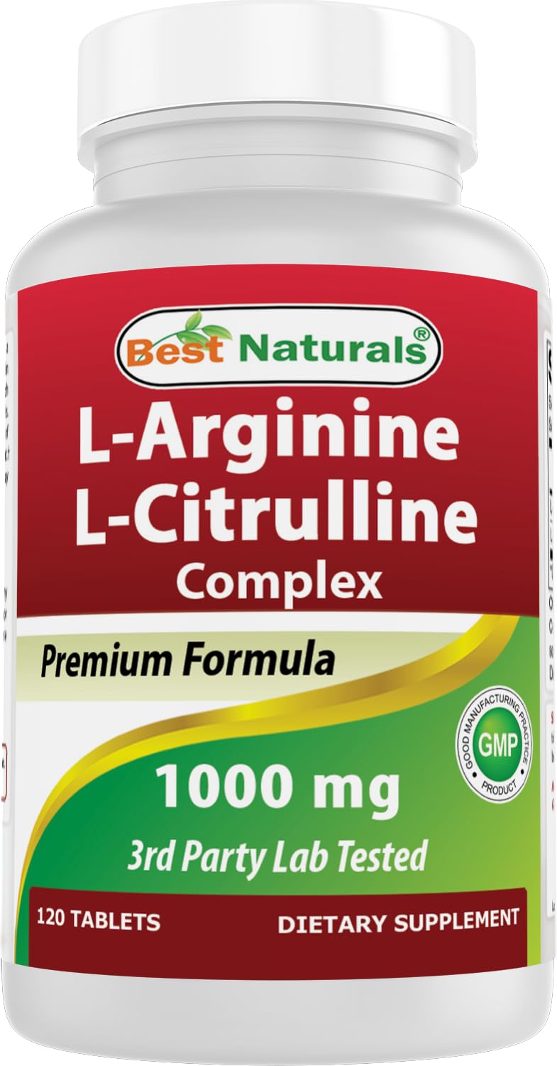 Best Naturals Arginine Citruline Complex 1000 Mg 120 Tablets Unflavored 120 Count (Pack of 1)