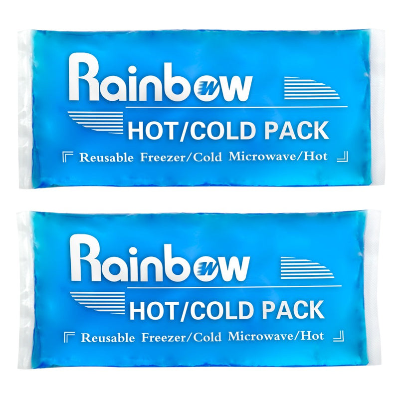 [Australia] - Soft Ice Packs Reusable Gel Pack 2, Hot and Cold Gel Ice Packs for Injuries, Headaches, Joint Pain Relief, Comfort Ice Gel Pack Flexible Therapy on Neck, Ankle, Knee, Leg, Shoulder, Elbow, Wrist, Feet 9.8" X 4.3" - 2 Ice Packs 