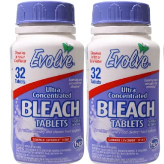 [Australia] - Evolve Concentrated Bleach Tablets - 32-ct (Pack of 2 Original Scent) (Summer Lavender) Summer Lavender 