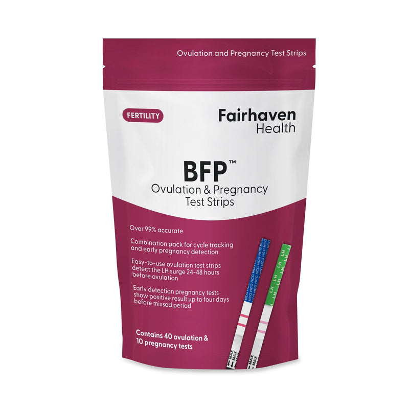 [Australia] - Fairhaven Health BFP Kit - 40 Ovulation and 10 Pregnancy Test Strips – Monitor LH and HCG Levels- Early Detection at Home for Women Trying to Get Pregnant - Made in North America 