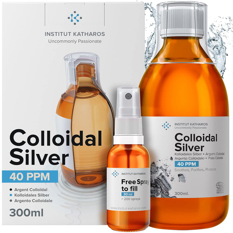 [Australia] - Colloidal Silver Liquid 10 fl oz & Spray to Fill ‚óè Bioactive Hydrosol Silver Water ‚óè Natural Immune Support Nano Sol Supplement Solution ‚óè Ionic Minerals 40 PPM ‚óè Organic Structured Plata Coloidal 10 Fl Oz (Pack of 1) 