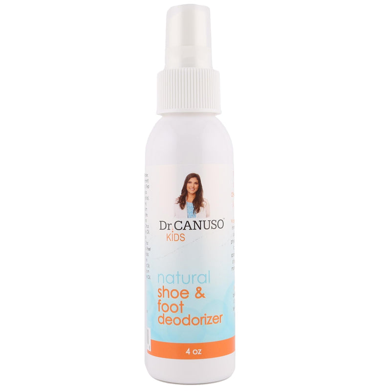 Kids Foot Spray by Dr. Canuso, Natural Shoe Freshener for Kids and Adults, No Sticky Residue, Fights Stinky Feet and Strong Odors Fast, Packed with All Natural Essential Oils, Talcum Free