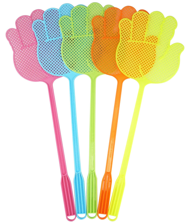[Australia] - Fly Swatter - Funny Hand Shaped Fly Swatters -Durable - Colorful for Home/Indoor/Outdoor/Classroom/Office/Pack of 5 