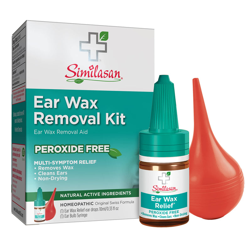 [Australia] - Similasan Ear Wax Removal Kit, 0.33 Ounce Bottle, Ear Drops with Bulb Syringe, Temporary Ear Relief, Remove Ear Wax, Clean Ears 1 Ounce (Pack of 1) .33 oz With Bulb 