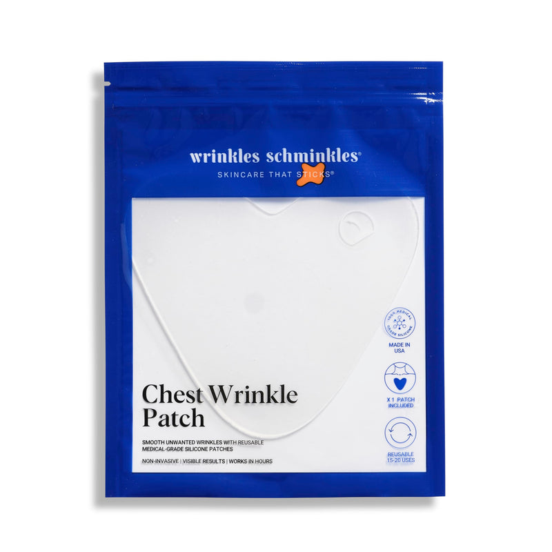 [Australia] - Wrinkles Schminkles Chest Wrinkle Patch - Reusable Silicone Smoothing Pads for Cleavage & Body, Reduce Wrinkles & Stretch Marks, Sensitive Formulated, Secret to Radiant Skin (1 Pack) 1 Count (Pack of 1) 