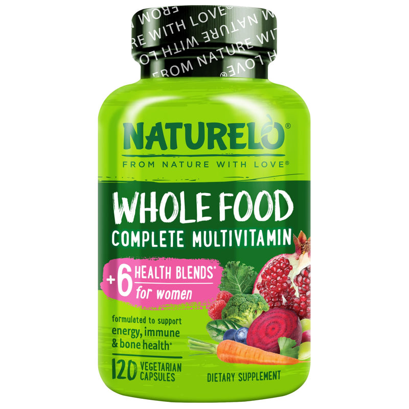 NATURELO Whole Food Multivitamin for Women - with Vitamins, Minerals, & Organic Extracts - Supplement for Energy and Heart Health - Non GMO - 120 Vegan Capsules 120 Count (Pack of 1)