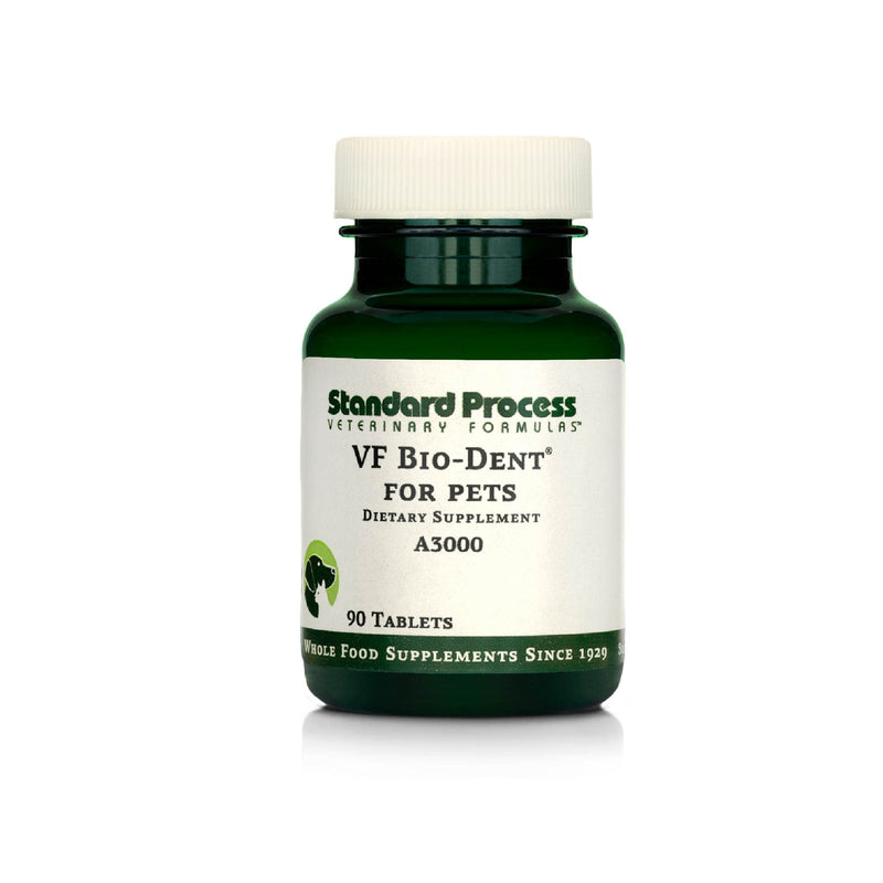 Standard Process VF Bio-Dent for Pets - Bone Growth & Healthy Tissue Support Pet Supplement - Overall Mouth Health Support Supplement - Nutritional Supplement for Cats & Dogs - 90 Tablets - PawsPlanet Australia