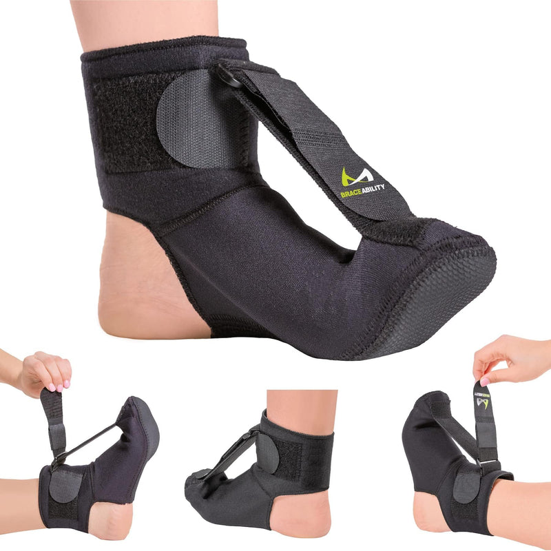 [Australia] - BraceAbility Plantar Fasciitis Night Splint Sock - Soft Plantar Fascia Brace for Sleeping, Achilles Tendonitis, Foot Drop, Heel Pain - Plantar Fasciitis Relief Night Splint for Women and Men (Medium) Medium 