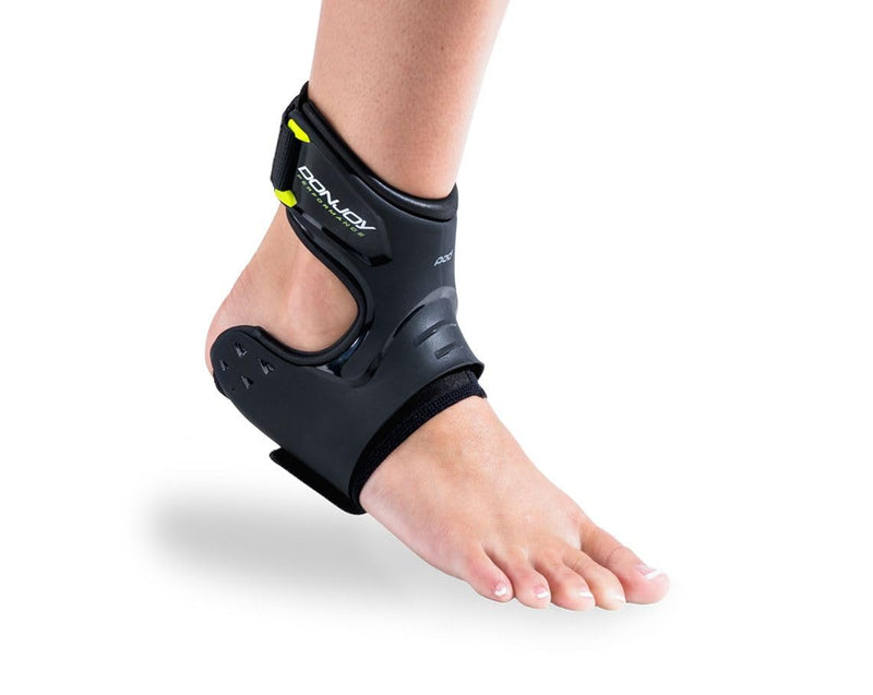 [Australia] - DonJoy Performance POD Ankle Brace, Best Support for Stability, Ankle Sprain, Roll, Strains for Football, Soccer, Basketball, Lacrosse, Volleyball X-Small Left Foot Black 
