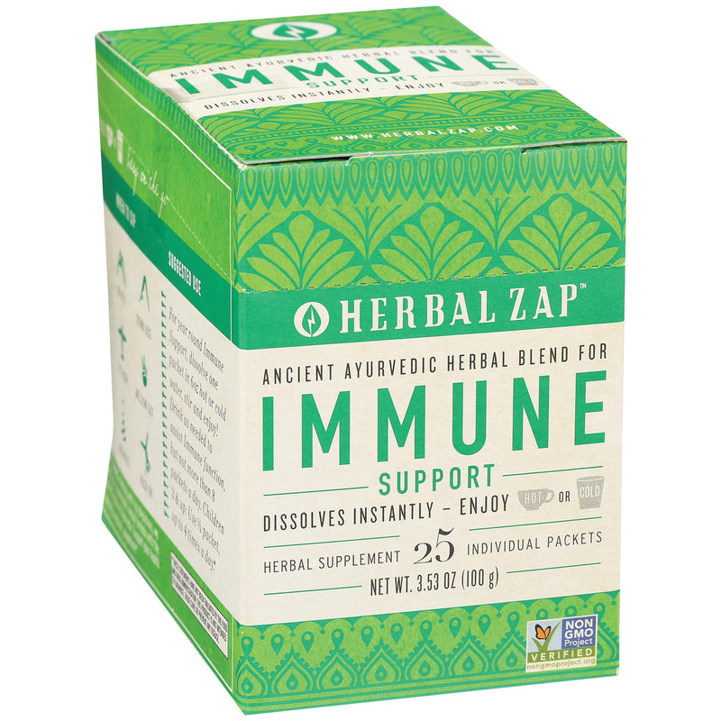Herbal Zap! Immune Support Supplement Powder (25 Packets Per Box) – Ancient Ayurvedic Herbal Blend, Dissolves in Hot or Cold Water, 0.14 Oz Ea 3.53 Ounce (Pack of 1)