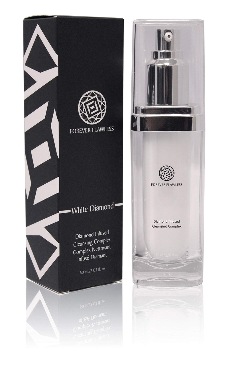 Forever Flawless Diamond Infused Facial Cleanser – Anti-Aging, Hydrating Face Wash with Vitamins A & E and Antioxidants – Gentle Daily Cleanser for All Skin Types, Men & Women (2.03 fl oz)