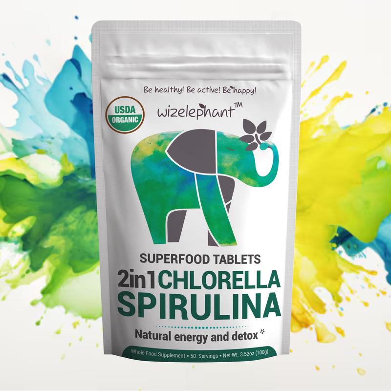 [Australia] - Organic Spirulina Chlorella Tablets - 400 Count - 2-in-1 Superfood Algae Supplement for Natural Immune Support, Detox and Energy Boost. Broken Cell Wall. Organic Chlorophyll. Espirulina 400 Count (Pack of 1) 