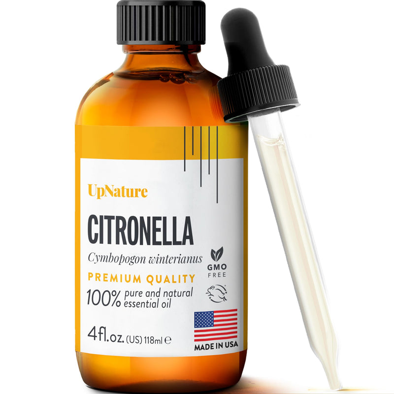 [Australia] - UpNature Citronella Essential Oil 4oz – 100% Pure Citronella Oil for Natural Mosquito Repellent Spray & Soap 4.00 Fl Oz (Pack of 1) 