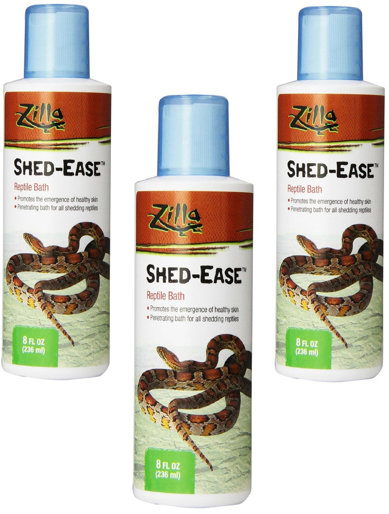 Zilla Reptile Health Supplies Shed-Ease Bath, 8-Ounce Bottles (3 Pack) - PawsPlanet Australia