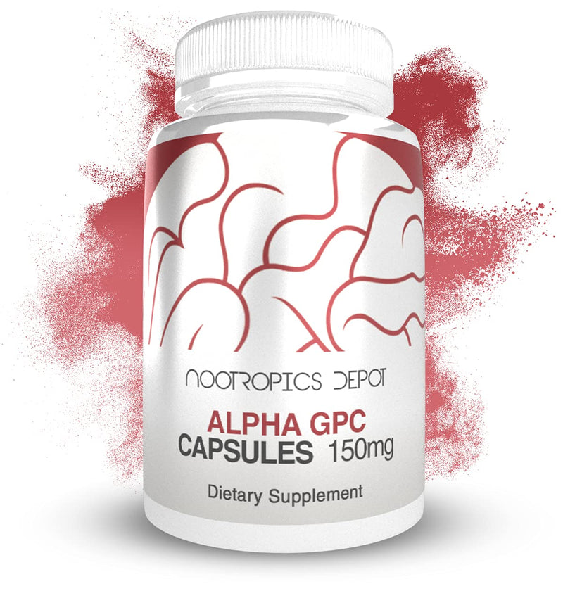 [Australia] - Nootropics Depot Alpha GPC Capsules | 150mg | 60 Count | Choline Supplement | Brain Health Supplement | Supports Healthy Brain Function | Enhance Cognition, Memory + Focus 60 Count (Pack of 1) 