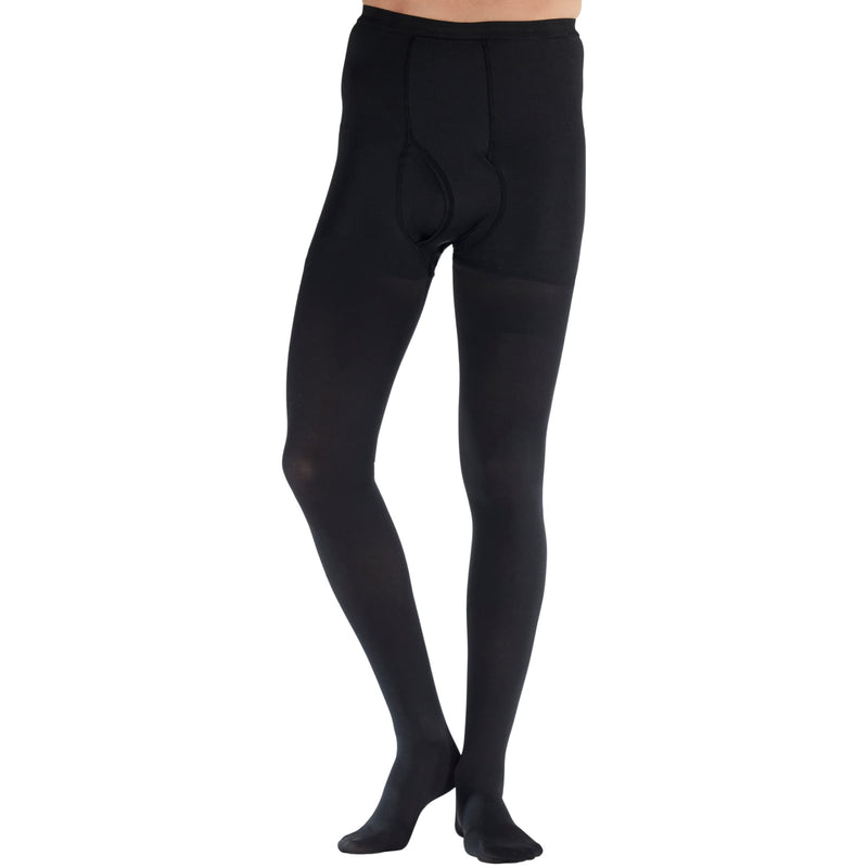 [Australia] - Opaque Compression Pantyhose for Men Circulation 20-30mmHg - A234 Large Black 