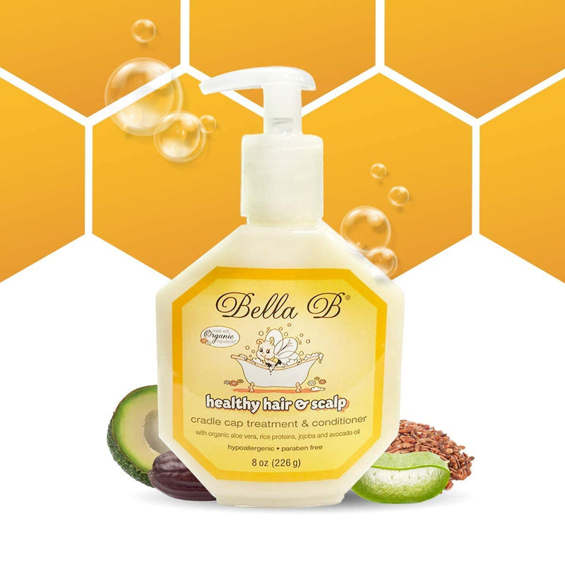 [Australia] - BELLA B Healthy Hair & Scalp Baby Cradle Cap Treatment 8 oz - Cradle Cap Treatment For Babies - Baby Conditioner Silky Hair Care - Cradle Cap Treatment For Toddlers - Conditioner For Babies 