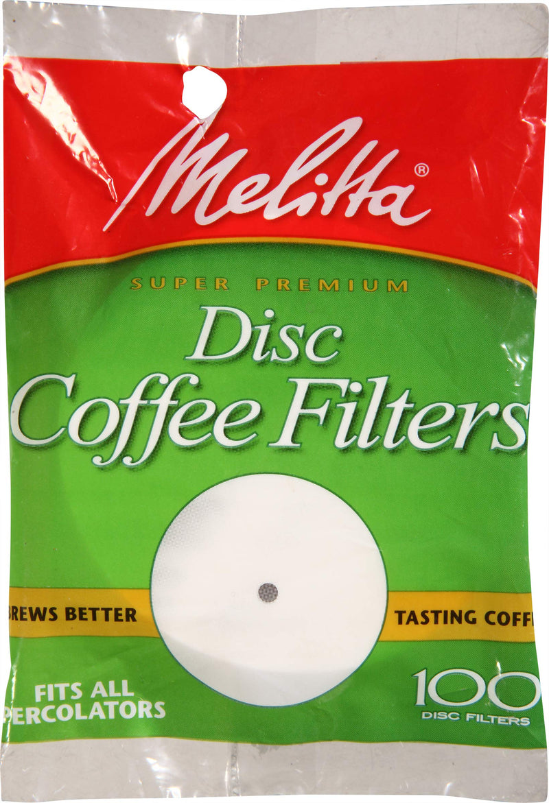 [Australia] - Melitta 3.5 Percolator Disc Coffee Filters, White, 100 Count 100 Count (Pack of 1) Disc Filter 