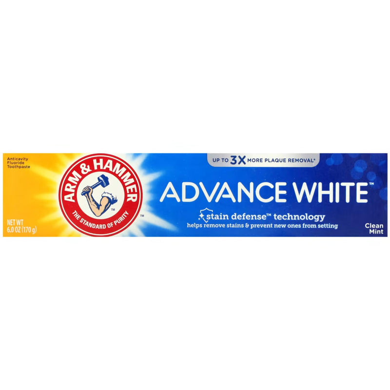 [Australia] - ARM & HAMMER Advance White Extreme Whitening with Stain Defense Toothpaste, 6 oz (Pack of 3) 