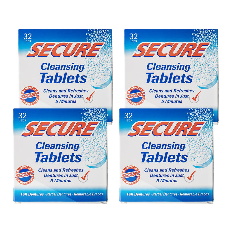 [Australia] - Secure Cleansing Tablets - Parent (32 Count (Pack of 4)) 32 Count (Pack of 4) 
