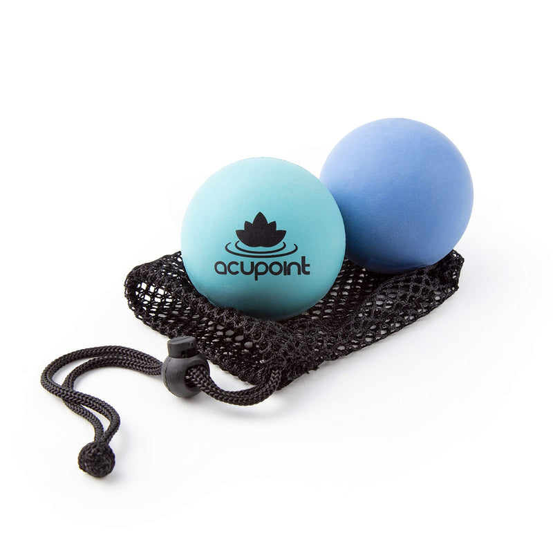 [Australia] - Physical Massage Therapy Ball Set - Ideal for Yoga, Deep Tissue Massage, Trigger Point Therapy and Myofascial Release Physical Therapy Equipment Blue 