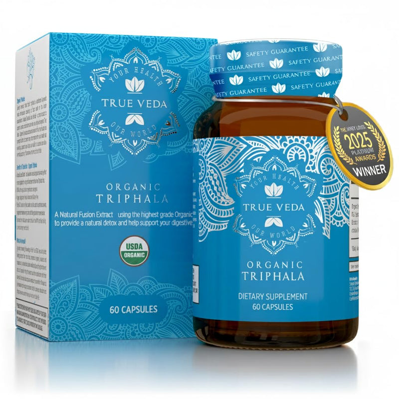 [Australia] - Triphala Capsules ‚Äì USDA Organic Certified | Vegan Triphala Tablets | 100% Natural Herbal Triphala Guggulu Supplement | Natural Fusion Extract Potency | Ayurveda | 60 Caps | Trifala Churna 60 Count (Pack of 1) 