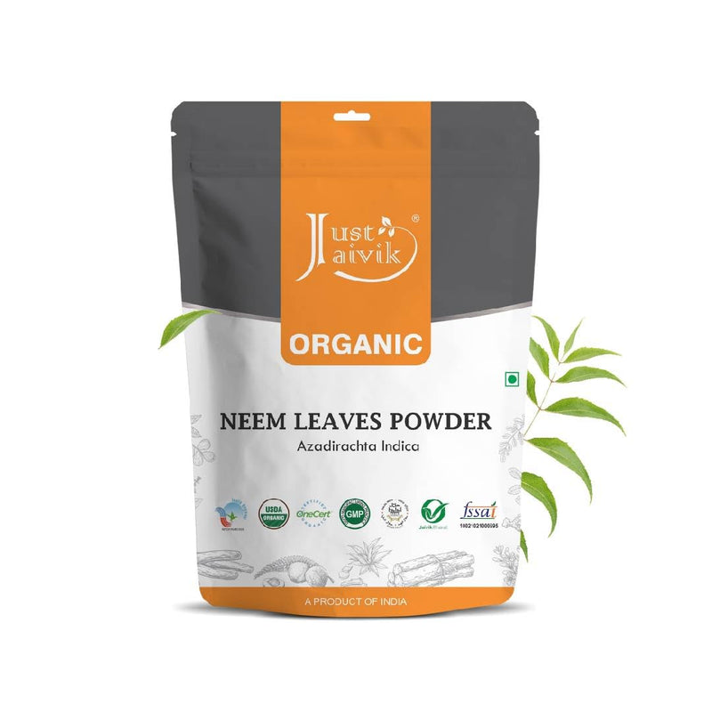 [Australia] - Just Jaivik 100% Organic Neem Leaves Powder - USDA Certified Organic, 227 GMS / 1/2 LB Pound / 08 Oz - Azadirachta Indica - Promoting Healthy Hair and Clear Skin (an USDA Organic Certified Herb) 
