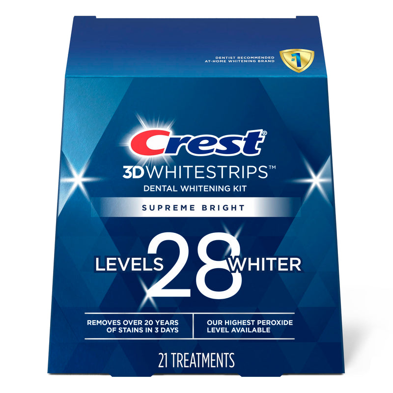 [Australia] - Crest 3D Whitestrips, Supreme Flexfit, Teeth Whitening Strip Kit, 42 Strips (21 Count Pack) 