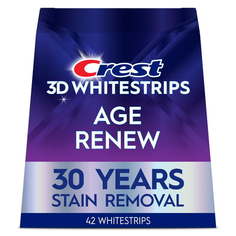 3DWhitestrips Age Renew At-Home Teeth Whitening Kit, 21 Treatments, 25 Levels Whiter, Removes 30 Years of Stains 42 Count (Pack of 1)