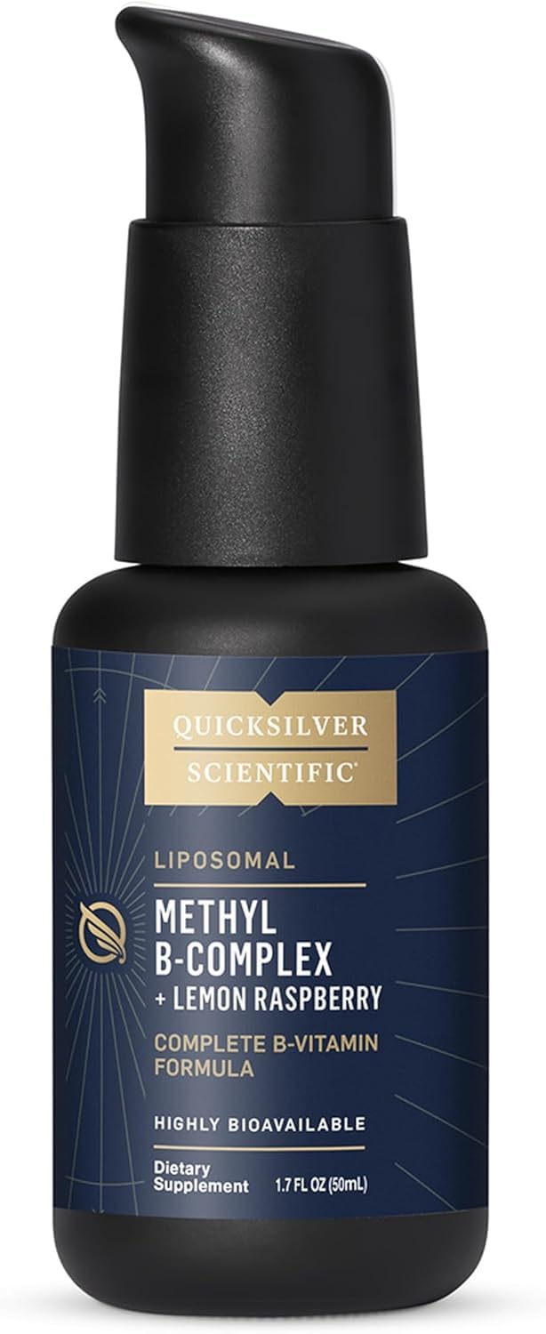 Quicksilver Scientific Methyl B Complex, Vitamin B6, B12, B1, 50 ml | Liquid Vitamin, Vitamin B12, Folate, Vitamin B6, Riboflavin, Biotin, Methylated B Vitamins, Energy and Nervous System Support